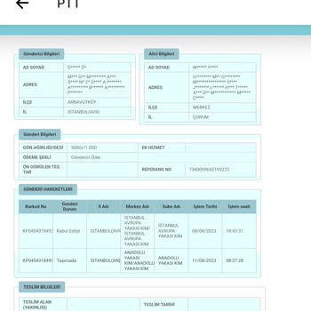 PTT Kargo Kargo Gecikmesi Ve Gelmemesi