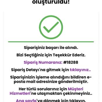 Zeynup Sipariş Durumumla İlgili Bilgi