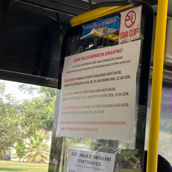 Adana Büyükşehir Belediyesi Otobüsün İçinde Şoför Sigara İçti