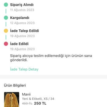 Trendyol Dolap Ürün Teslim Edilmedi