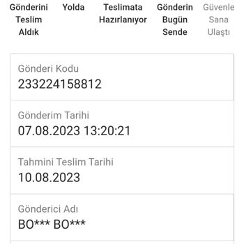 Trendyol'dan Aldığım Siparişim Sendeo İsimli Kargoya Verilmesine Rağmen 12 Gündür Hala Gelmedi.