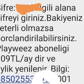 Playweez İzinsiz Abonelik Alınması.