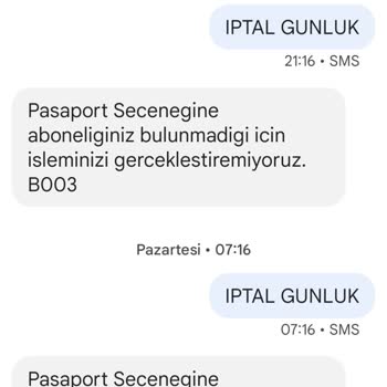 Vodafone Paramı İade Etmiyor. Günlük Pasaport Paketini 4 Gün Boyunca