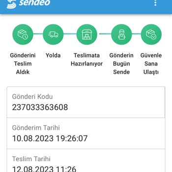 Sendeo Sipariş Teslim Edilmemesi