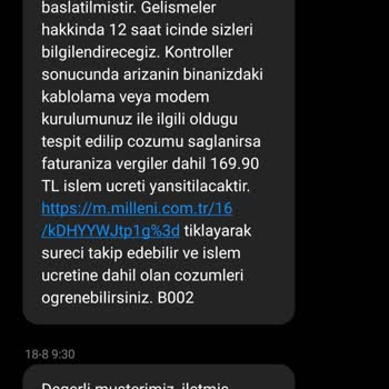 Millenicom Haksız Ücret Yansıtma