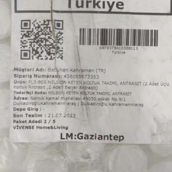Vivense Koltuk Takımı Yanlış Renk Ve Kumaş Gönderilmiş