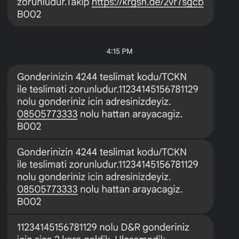 KARGOMsende Kargonun Kötü Niyetli Olarak Adresi Bulamadık Beyanı