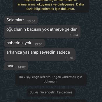 WhatsApp +44 7399 051486 Numaradan Tehdit