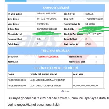 Aras Kargo'dan Yeni Bahane "Alıcı Kabul Etmiyor"