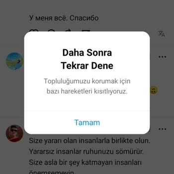 Threads Topluluğumuzu Koruyoruz Uyarısı
