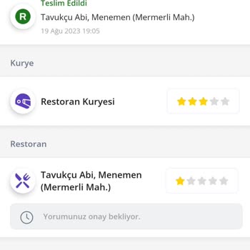 Getir Üzerinden Verdiğim Sipariş Sorunu