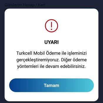 Paycell Limit Hatası İslemim Gerçekleşiyor