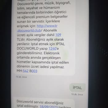 Vodafone Docuworld Otomatik Üyelik