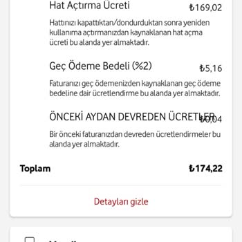 Vodafone Faturanın Fazla Gelmesi