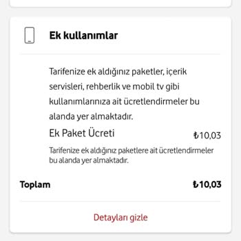 Vodafone Faturanın Fazla Gelmesi