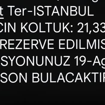 Fındıkkale Biletim Başkasına Satılmış