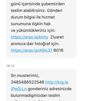 Aras Kargo Üzgünüz Sizi Evinizde Bulamadık