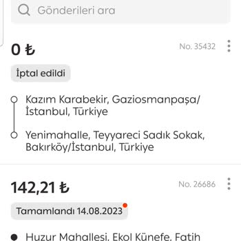 BanaBiKurye Yapılamayan Bir Gönderinin Ücreti Kartımdan Habersiz Çekilmiş