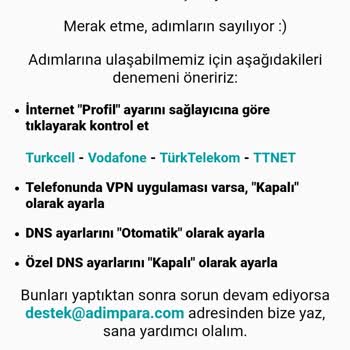 AdımPara Adim Paraya Giriş Yapamıyorum