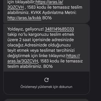 Aras Kargo Olmayan Ürünü Teslim Etti
