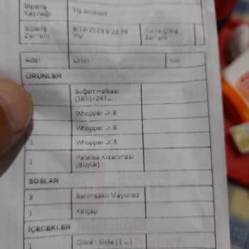 Burger King Eksik Ürün Teslimatı