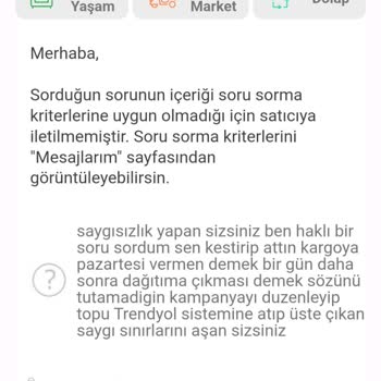 Trendyol Yarın Kargoda Kampanyası Düzenleyip Yerine Getirilmemesi!
