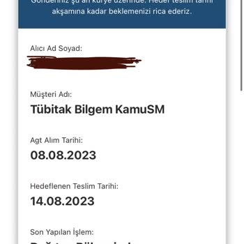 AGT Kurye (aynigunteslim.com) Kargo Takibi Sorunu