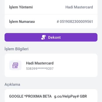 Google Proxima Beta Paramı İznim Olmadan Kesiyor
