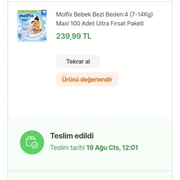 Molfix Bebek Bezi Sari Cizgi Bulunmaması