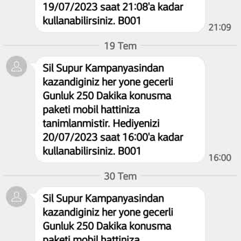 Türk Telekom Sil Süpür 3 Aydır Sadece Dakika Veriyor