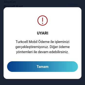 Turkcell Mobil Ödeme Gerçekleştirilemiyor Hatası