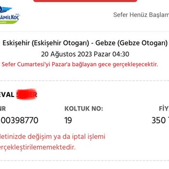 Kamil Koç Otobüsünde Kırık Koltuk