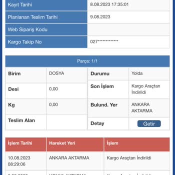 Sürat Kargo Teslim Edilmeyen Kargo