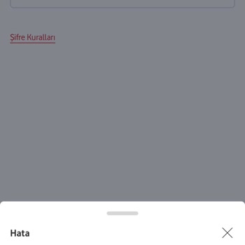 Vodafone Pay Uygulama Giriş Hatası