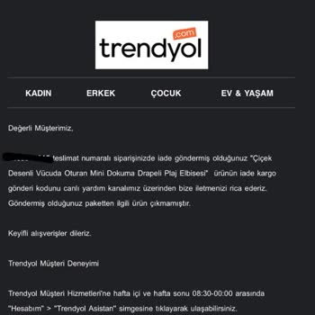 Trendyol Express İade Kargomu Kaybetti