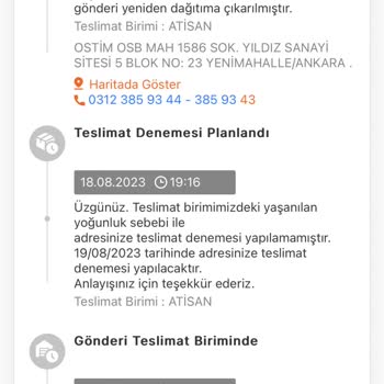 MNG Kargo Ankara Etisan Şubesi Sorumsuzlukları