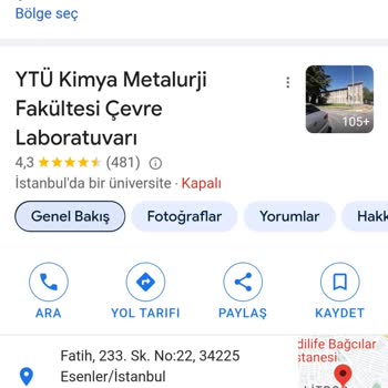 Yıldız Teknik Kimya Fakültesi Yanlış Konum ÖSYM