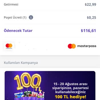 Getir Alışveriş İndirim Yansımadı