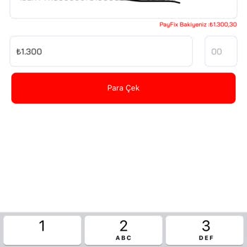 PayFix Para Çekmeye İzin Vermiyor
