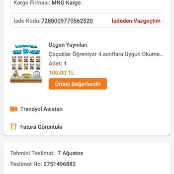 MNG Kargo Ürünüm İade Edilmedi