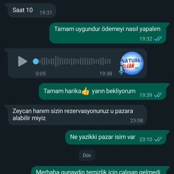 Naturel Clean Temizlik Çalışanı Gelmedi