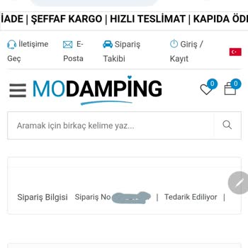 Modamping Kargo Sorunu Ve Müşteri Hizmetleri Yurt Dışı Kayıtlı