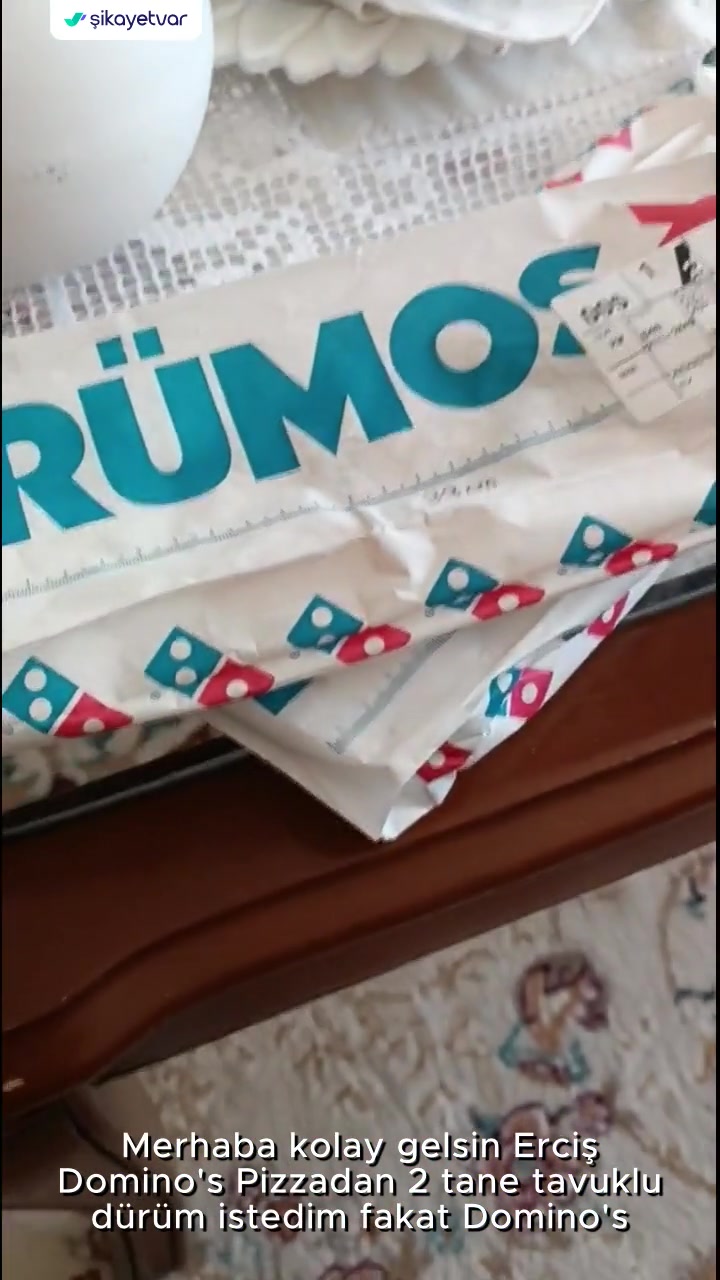 Domino's Pizza Erciş Şubesi Yanlış Teslimat Yaptı! videonun kapak resmi