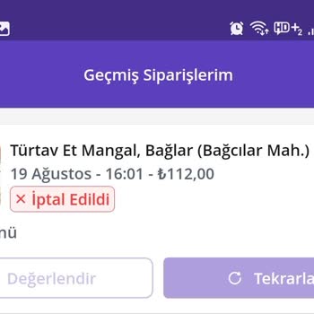GetirYemek Para İadesi Yapılmadı