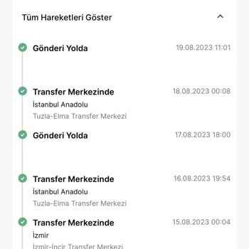 Trendyol Express Tuzla- Elma Transfer Merkezi Rahatlığı.
