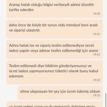 Trendyol Sokak Adını Hatalı Gösterdi Ücretimi İade Etmedi
