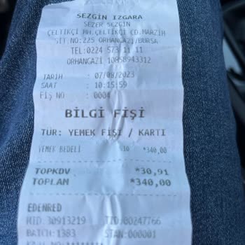 Sezgin Izgara Vasat Üstü Kahvaltı Menüsü