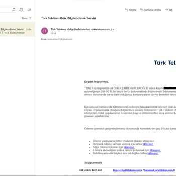 Türk Telekom İnternet Faturası 4 Gün Gecikti Diye Hizmet Kapanması!