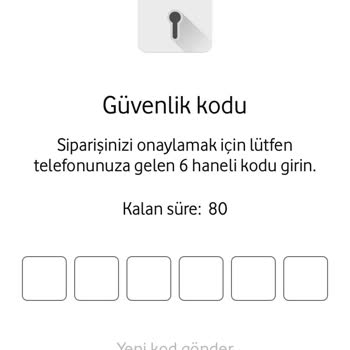 Vodafone Güvenlik Kodu Gelmiyor