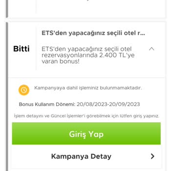 Garanti Bonus Kampanyası Hakkında Şikayet